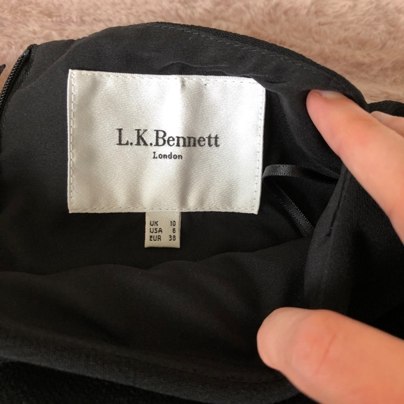 LK Bennett Black Mid-Length Dress US 6 - Picture 3 of 5